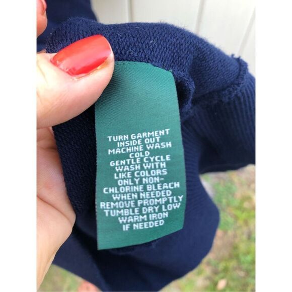 Lauren Jeans Company Ralph Lauren LRL PRL Navy Blue Sweater Dress Size Medium (M - Picture 4 of 6